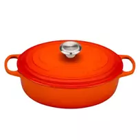 Le Creuset ketaus ovalus troškinimo puodas 27cm 3.4L Volcanic Orange