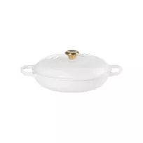 LE CREUSET negilus ketaus troškintuvas 30 cm 3,5 L baltas