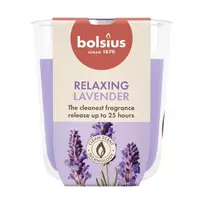 BOLSIUS True Scents kvapioji žvakė stiklinėje, levandų kvapo, Ø80x73mm
