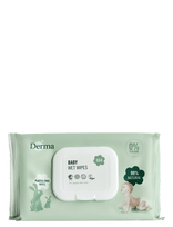Derma - Derma Baby Vådservietter 64 Stk - Drėgnos servetėlės - Žalia