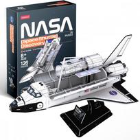 3D dėlionė Cubicfun NASA Space Shuttle Discovery, 30.5 cm x 22.2 cm, 126 vnt., balta sp./pilka sp.