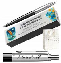 Parker Jotter Original juodas rašiklis su graviravimu ir dovanų rinkiniu
