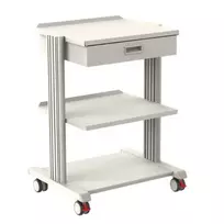 SMART CART profesionalus vežimėlis įrangai su stalčiumi, 2 lentynų