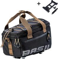 Basil Lagaminai ant bagažinės BASIL MILES TRUNK BAG, MIK su tvirtinimo adapteriu, 7L, Atsparus vandeniui, Juodas Slate (NEW 2025)