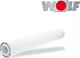 Krzys-Pol Oro-šiųjų dujų vamzdis DN80/125 ilgis 1000mm baltas