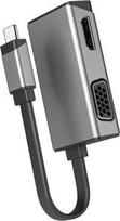 Adapteris USB Alogic MagForce Duo Play USB-C - HDMI + VGA Sidabrinis (ULCVGHD-SGR)