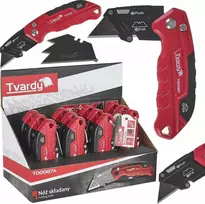 Tvardy Sulankstomas peiliukas FASTFOLD su trapeciniu ašmeniu 60x19x0.6mm SK2H TVARDY – ekspozicinis kartonas (12/96)
