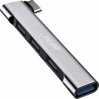 HUB USB C2G InLine® Slim USB-C šakotuvas, 4 prievadų, USB 3.0 + 3x USB 2.0, plokščia konstrukcija