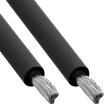 MG InLine® saulės elektrinių montavimo kabelis metrinei H1Z2Z2-K 6mm² juodas 50m