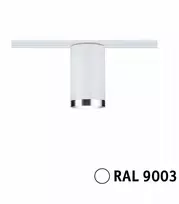 Paulmann Reflektorius bėginei sistemai URail TUBE DIM GU10 maks. 10W 230V baltas RAL9003 / metalas