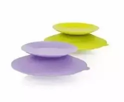 Uniq Unik Akcija! Stay-in-Place padėklas-laikiklis su prisiurbtukais lėkštėms, buteliukams ir puodeliams, 2 vnt. Lime&amp,Lavender 160494 LILA