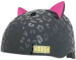 C-PREME Vaikiškas šalmas jaunimo KRASH Leopard Kitty Juodas dydis M (CPMR-7144608)
