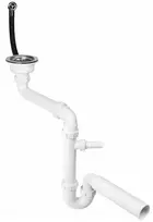 GrandStream Unitazas su sifonu ir nuleidimo mygtuku 1K, perpildymo komplektas, apvalus, SPU 3,5" su prailgintuvu