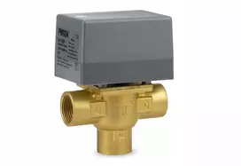 KFA vožtuvas 3 krypčių 3/4'' su elektrine pavara ir kampuotu išleidimo čiaupu