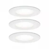 Paulmann Įmontuojamas šviestuvas NOVA LED DIM fiksuotas rinkinys 3xGU10 6.5W 460lm 78mm 2700K IP44 230V baltas matinis