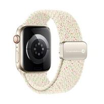 Išmaniojo laikrodžio dirželis FORCELL F-DESIGN FA02, nailoninis, magnetinis, skirtas APPLE Watch 42 / 44 / 45 / 49 mm, violetinis auksinis