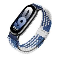 Išmaniojo laikrodžio dirželis FORCELL F-DESIGN FX5, skirtas XIAOMI Mi Band 8, mėlynas/baltas