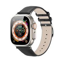 Išmaniojo laikrodžio apyrankė DUX DUCIS YS iš natūralios odos, skirta Apple Watch 42 / 44 / 45 / 49 mm, juoda