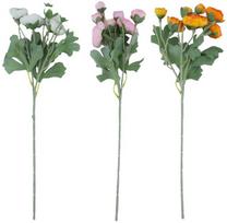 Home4You Dirbtinės gėlės „FLOWERLY“ „Ranunculus“ žiedai, 7 vnt., įvairių spalvų