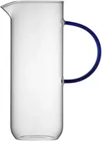 Lyngby Glas stiklinis ąsotis Torino 1,1l, skaidrus/mėlynas