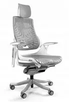 unique Wau TPE-8 office chair, pilkas/baltas elastomer