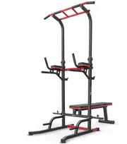 Hop Sport Daugiafunkcė treniruočių stotelė su suoliuku, prisitraukimų skersiniu ir štangos laikikliais, iki 150 kg