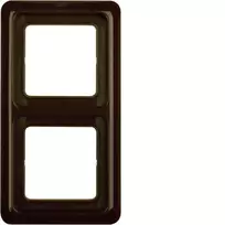 Hager WWD1200BR rėmelis 2-iems lizdams su tarpine, įleidžiamas, IP44, rudas blizgus