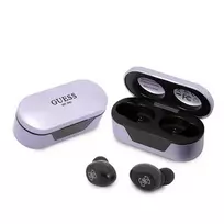 Guess GUTWST31EU True Wireless Stereo Bluetooth 5.3 ausinės su įkrovimo dėklu - Violetinė