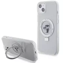 Karl Lagerfeld KLHMP15MHMRSKCH iPhone 15 Plus / 14 Plus 6,7 inch White Hardcase Ring Stand Karl & Choupette MagSafe