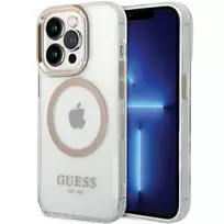 Guess GUHMP15LHTRMD Metal Outline Hard Case Apple iPhone 15 Pro 6,1 colio auksinis MagSafe
