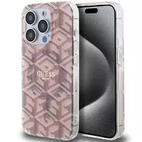 Guess GUHMP15LHGCUSTGP iPhone 15 Pro 6,1 inch Pink Hardcase IML GCube MagSafe