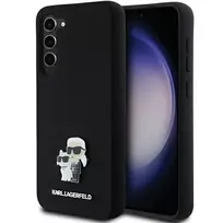 Karl Lagerfeld KLHCS23MSMHKCNPK Hardcase Samsung Galaxy S23+ S916, Silikoninis, Juodas, Karl & Choupette metalinis segtukas