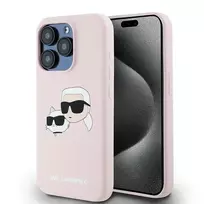 Karl Lagerfeld KLHMP15XSKCHPPLP iPhone 15 Pro Max 6,7 inch Pink Hardcase Silicone Karl & Choupette MagSafe
