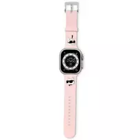 Karl Lagerfeld 3D Rubber Karl & Choupette Heads Strap for Apple Watch 42/44/45/49mm Pink