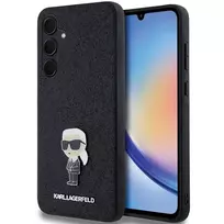 Karl Lagerfeld KLHCSA35GKNPSK A35 A356 Black Hardcase Fixed Glitter Ikonik Logo Metal Pin, skirta Samsung Galaxy A35 5G