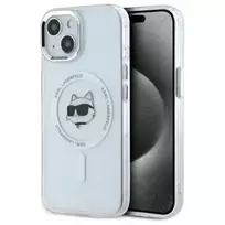 Karl Lagerfeld KLHMP15MHLSCHH Kietasis dėklas, skirtas Apple iPhone 15 Plus 6,7 inch Baltas IML Metal Choupette Head MagSafe