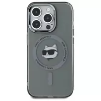 Karl Lagerfeld KF002417 iPhone 15 Pro Max 6,7 inch Black Hardcase IML Metal Choupette Head MagSafe
