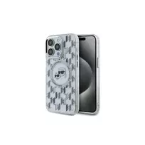 Karl Lagerfeld KLHMP15XHMCKMHT iPhone 15 Pro Max 6,7 inch Transparent IML Monogram Karl & Choupette Head MagSafe Case