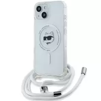 Karl Lagerfeld KLHMP14SHCCHNT iPhone 14 / 13 / 15 6.1 Hardcase Transparent IML Choupette Head & Cord Magsafe