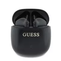 „Guess“ GUTWSJ14ESGKTWS belaidės ausinės True Wireless Bluetooth 5.3 su įkrovimo dėklu, juodos, klasikinis logotipo raštas