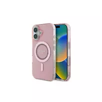 Guess IML Rhinestones MagSafe Dėklas, iPhone 16 (Rožinis)