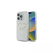 Guess GUHCP16LHCHGSPT IML Heart Hard Case for Apple iPhone 16 Pro 6.3, Transparent