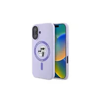 Karl Lagerfeld KLHMP16MSCMKCRHU Hardcase Silicone MagSafe Case for iPhone 16 Plus 6,7 inch Purple Karl & Choupette Ring