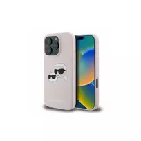 Karl Lagerfeld KLHMP16LSKCHPPLP iPhone 16 Pro 6,3 col. Kietas silikoninis dėklas su Double Heads raštu ir MagSafe