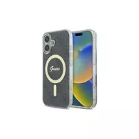 Guess GUHMP16MH4STK Kietasis dėklas, skirtas Apple iPhone 16 Plus 6,7 colio, juodas, IML 4G, MagSafe