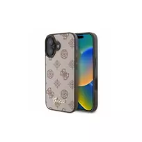Guess Peony Script MagSafe Dėklas, skirtas iPhone 16 (Ruda spalva)
