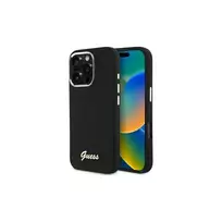 Guess GUHCP16XSMBSLK iPhone 16 Pro Max 6.9 Black Hardcase Silicone Script Metal Logo & Frame