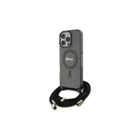 Guess Crossbody Cord Script MagSafe Hard Case for iPhone 16 Pro Max 6.9 Juoda