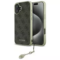 Guess GUHCP16MGF4GBR iPhone 16 Plus 6,7 inch Brown Hardcase 4G Charms Collection