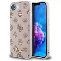 Guess Peony Script Logo MagSafe Dėklas, skirtas iPhone 16e / 17e, Rudas